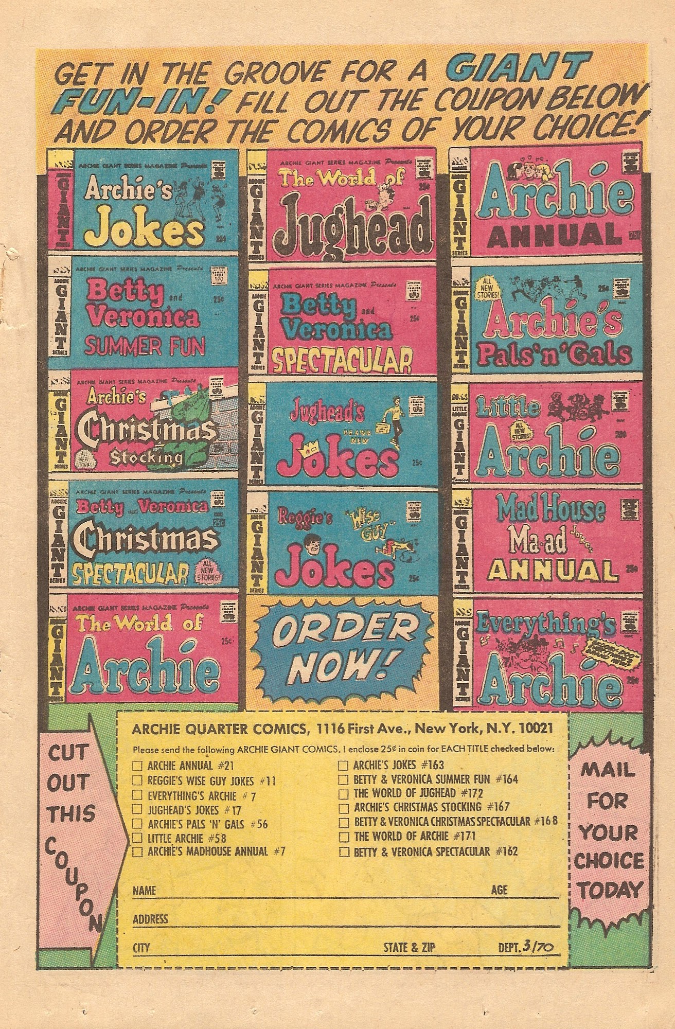Read online Jughead's Jokes comic -  Issue #17 - 9