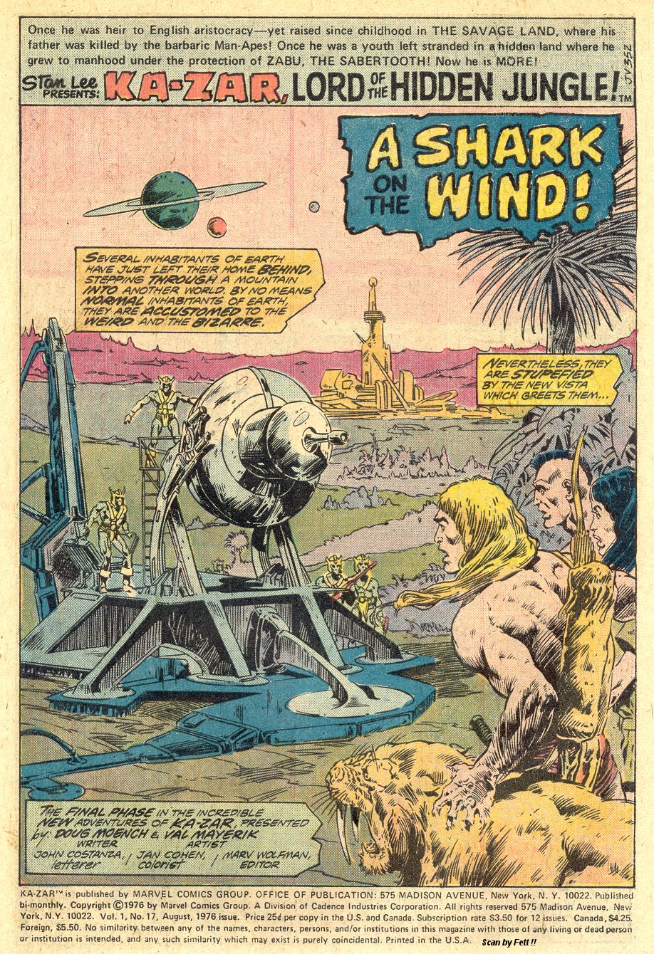 Read online Ka-Zar comic -  Issue #17 - 2