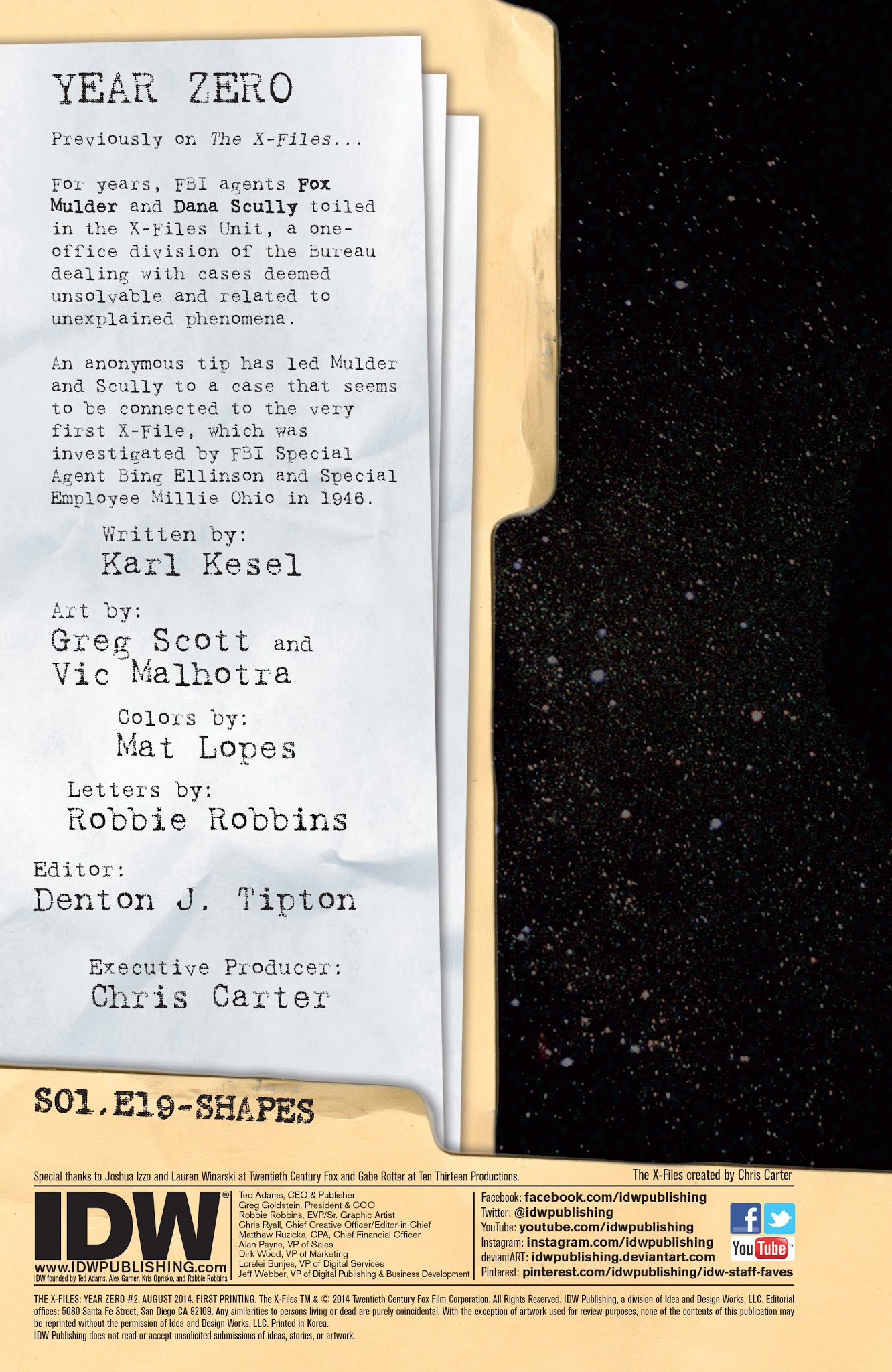 Read online The X-Files: Year Zero comic -  Issue #2 - 2