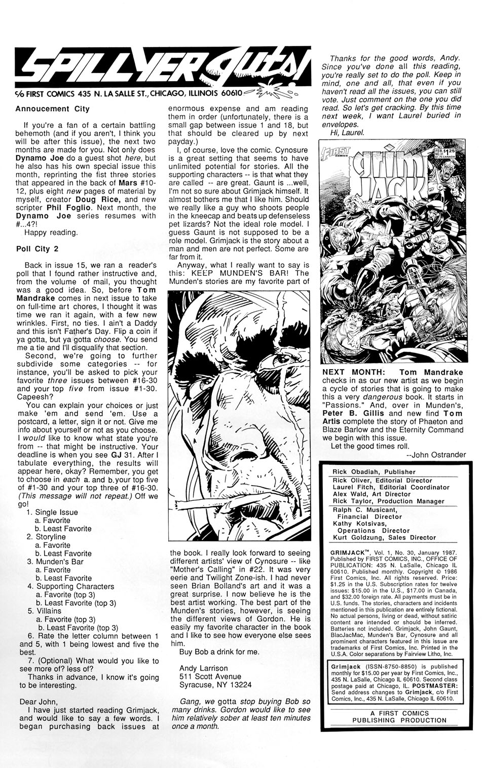 Read online Grimjack comic -  Issue #30 - 2