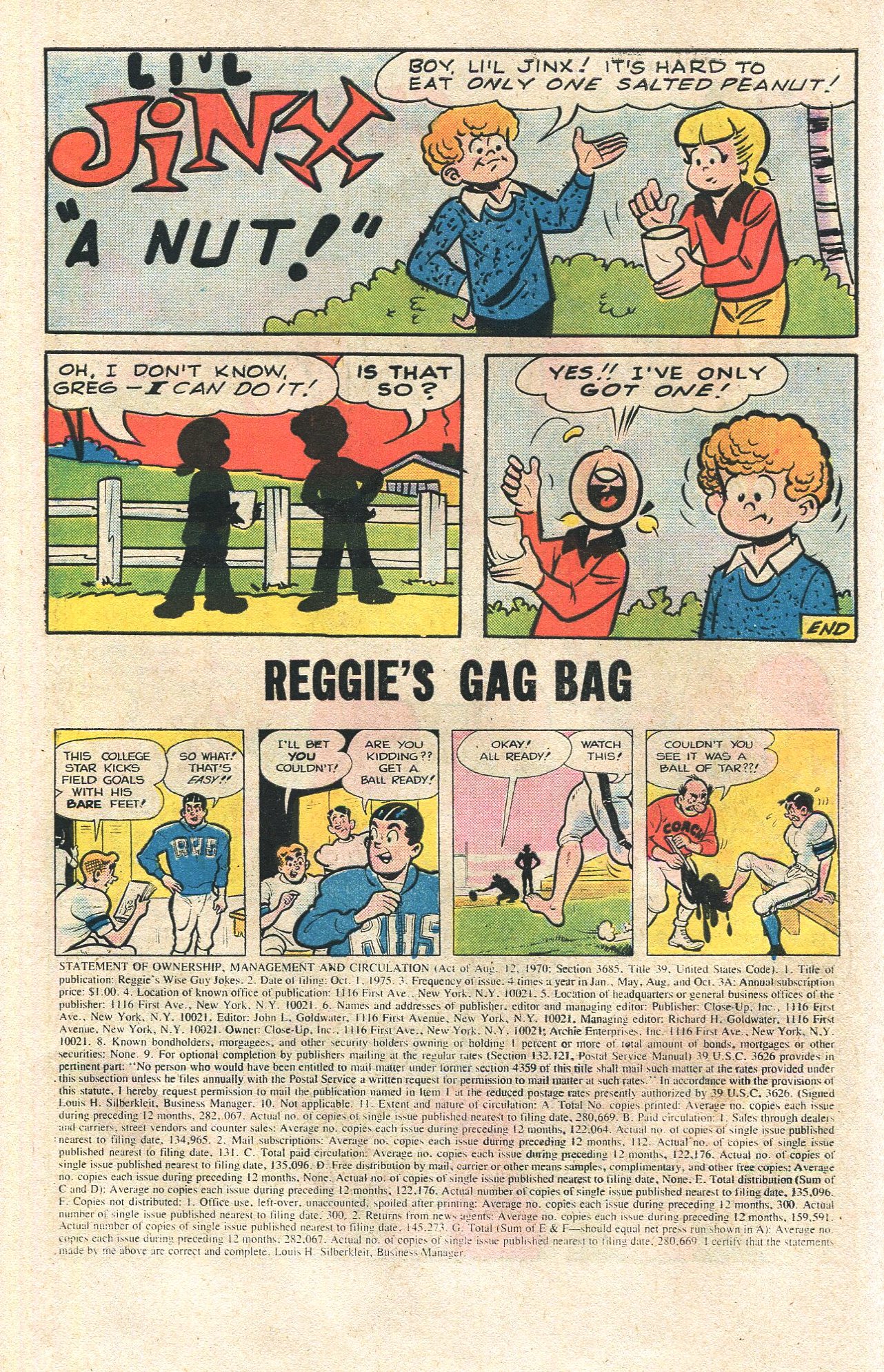 Read online Reggie's Wise Guy Jokes comic -  Issue #37 - 10