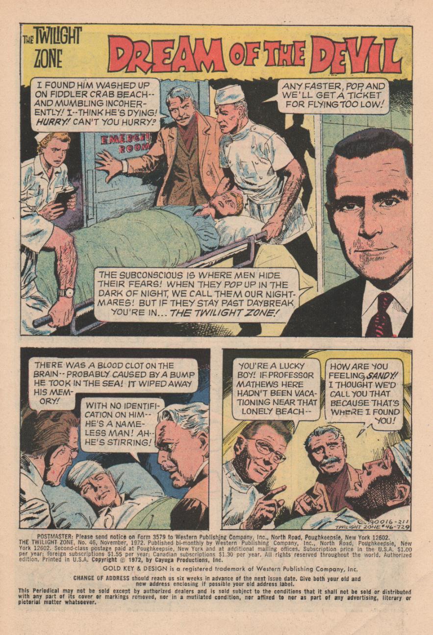 Read online The Twilight Zone (1962) comic -  Issue #46 - 2