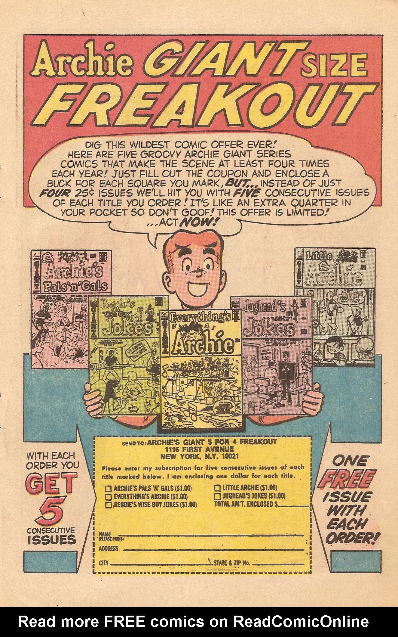 Read online Jughead's Jokes comic -  Issue #22 - 55