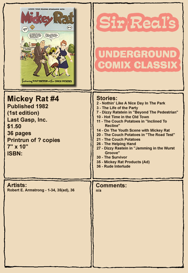 Read online Mickey Rat comic -  Issue #4 - 1