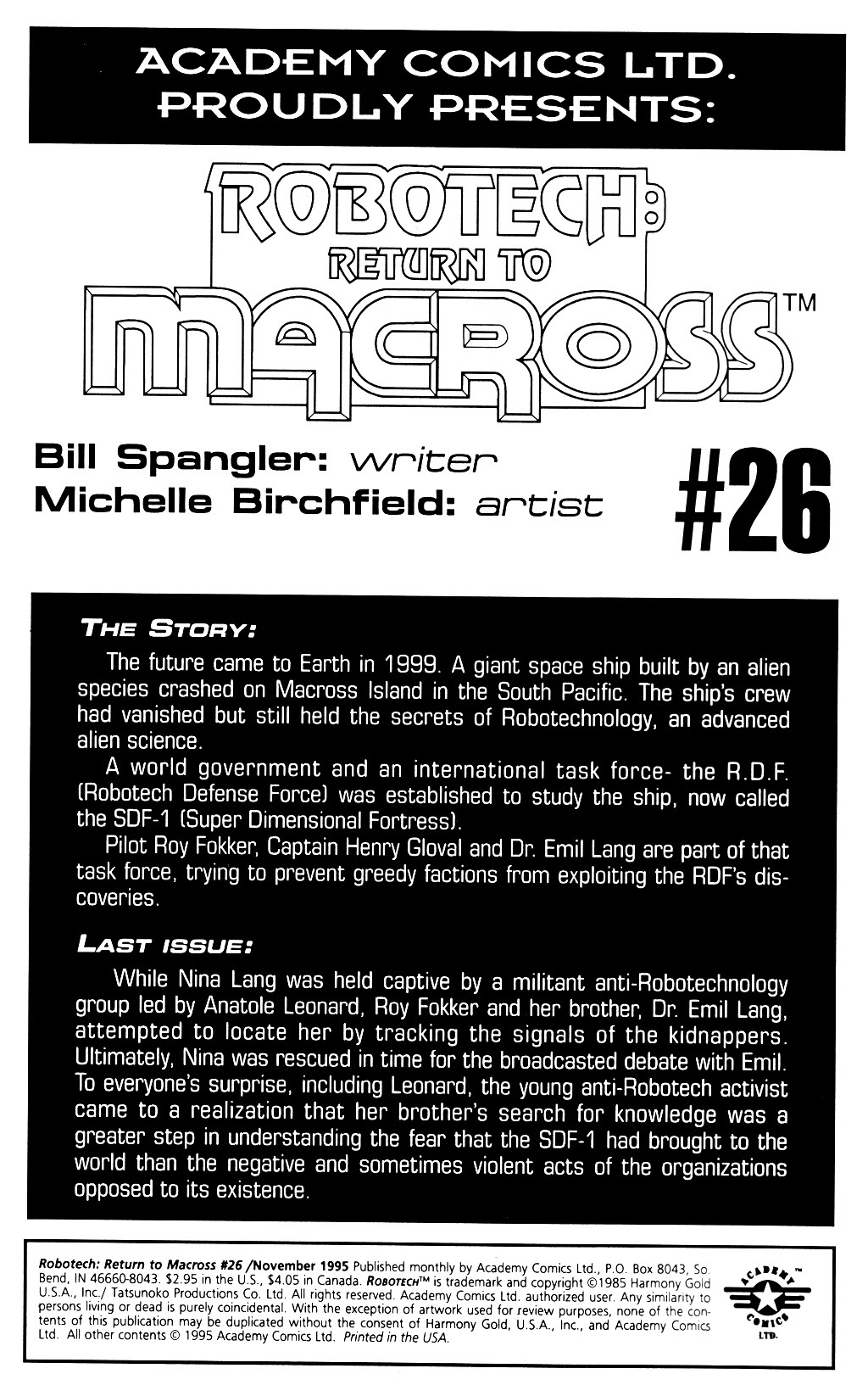 Read online Robotech: Return to Macross comic -  Issue #26 - 2