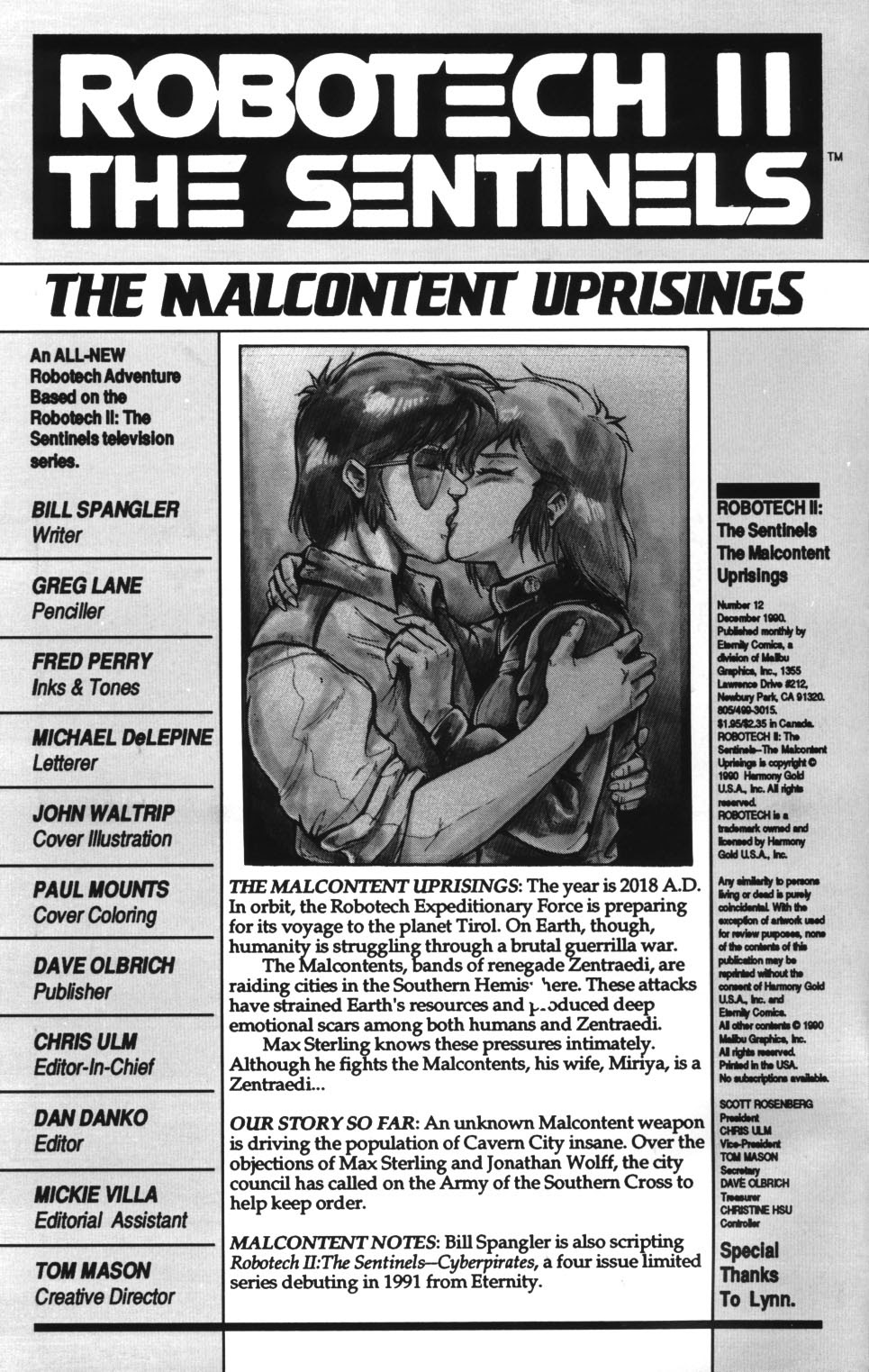 Read online Robotech II: The Sentinels - The Malcontent Uprisings comic -  Issue #12 - 2