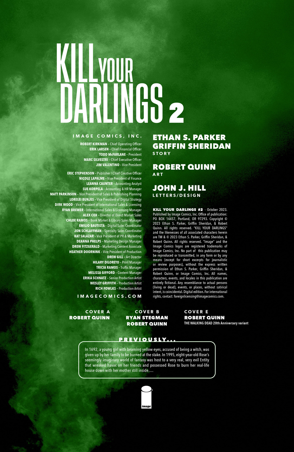 Read online Kill Your Darlings comic -  Issue #2 - 2