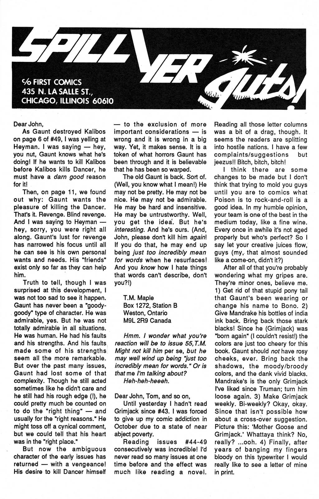 Read online Grimjack comic -  Issue #51 - 33