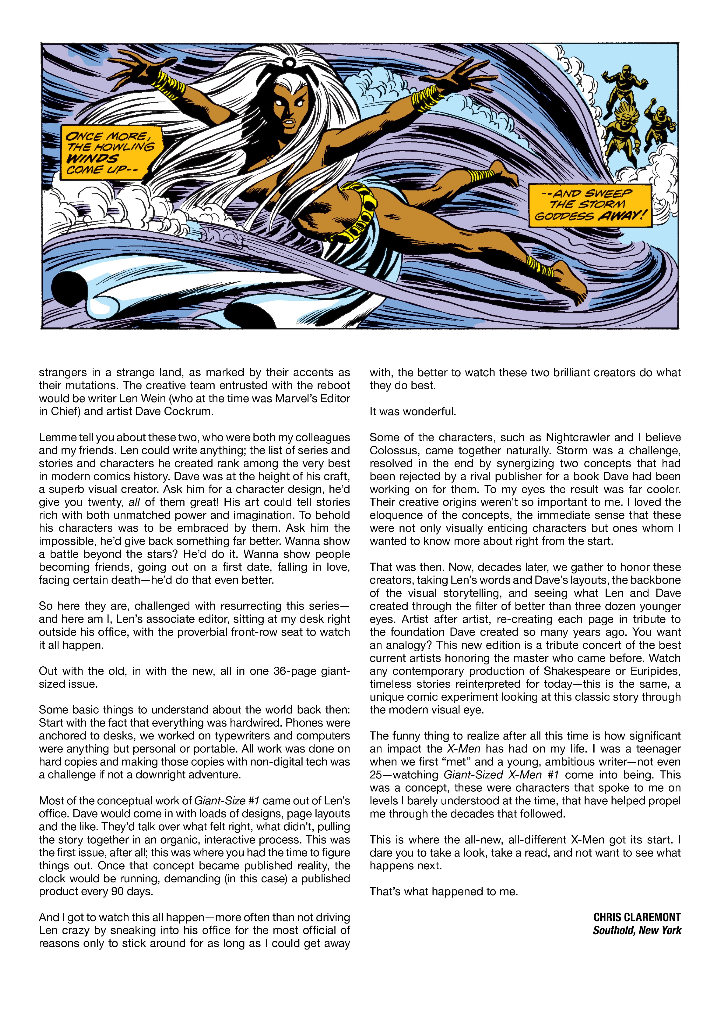 Read online Giant-Size X-Men: Tribute To Wein & Cockrum Gallery Edition comic -  Issue # TPB (Part 1) - 86