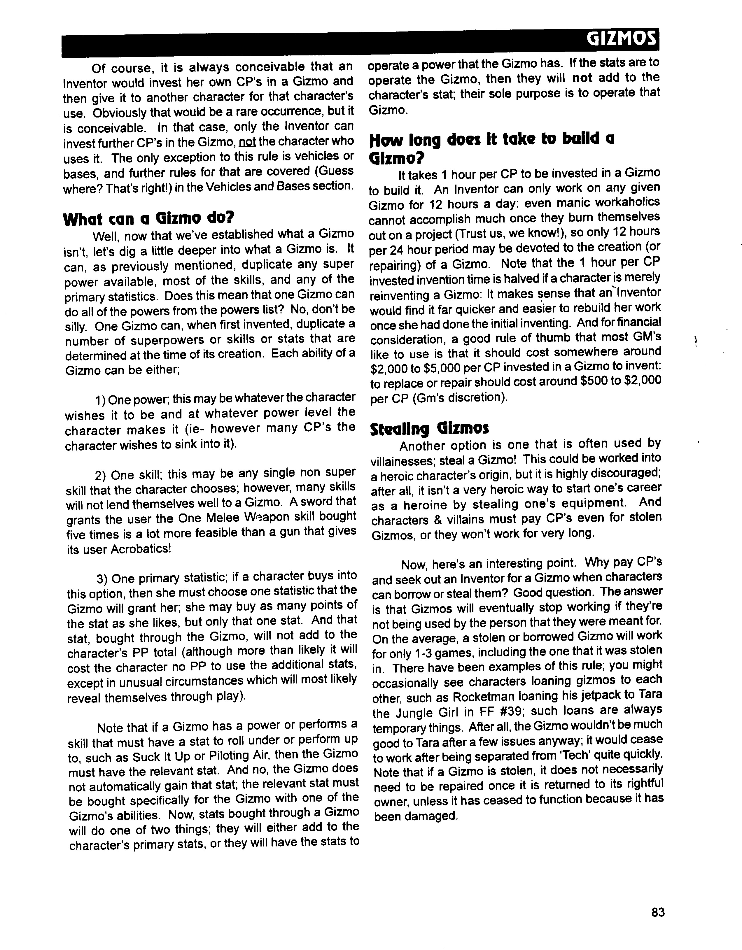 Read online Superbabes: The Femforce Role-Playing Game comic -  Issue # TPB - 85