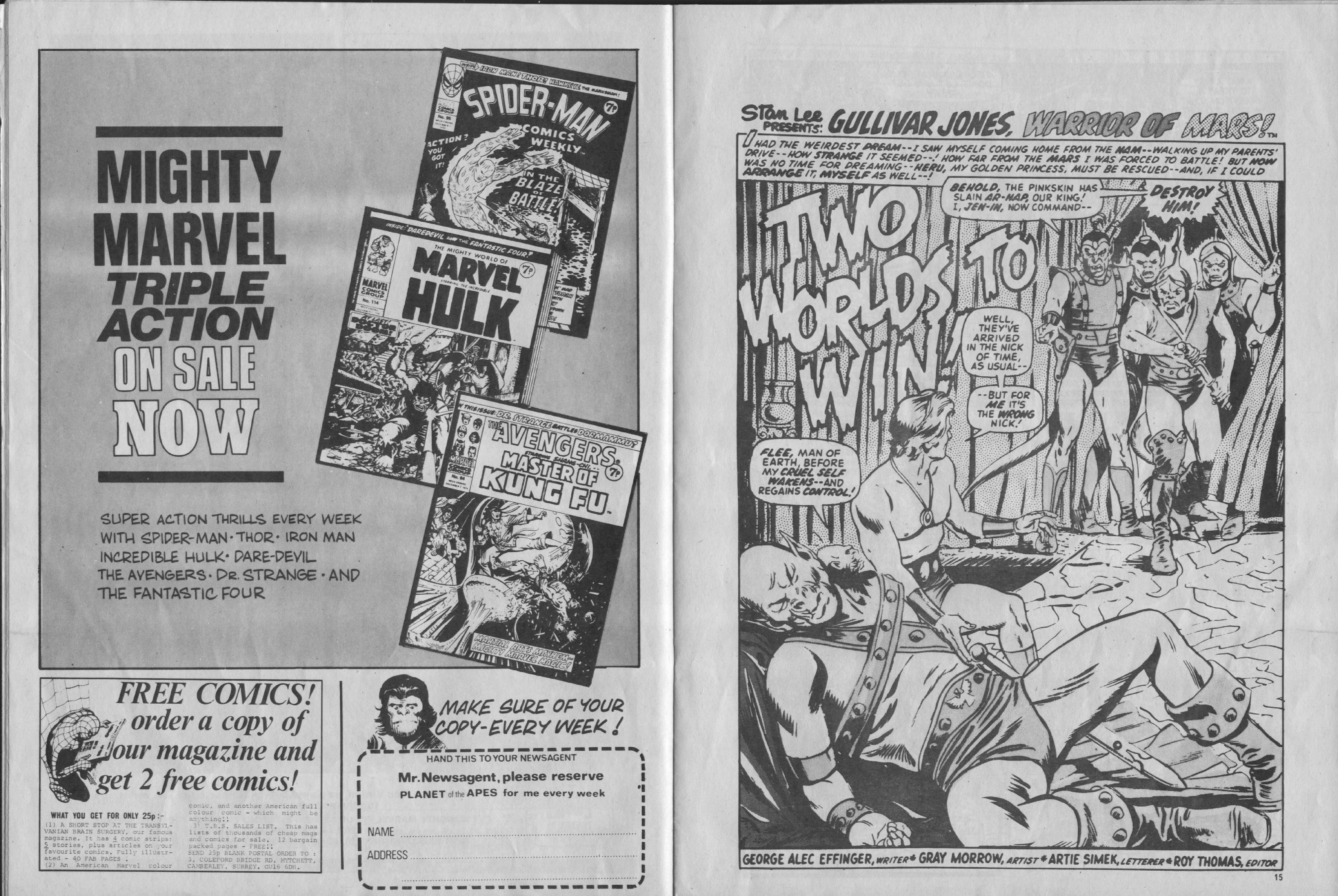 Read online Planet of the Apes (1974) comic -  Issue #7 - 8
