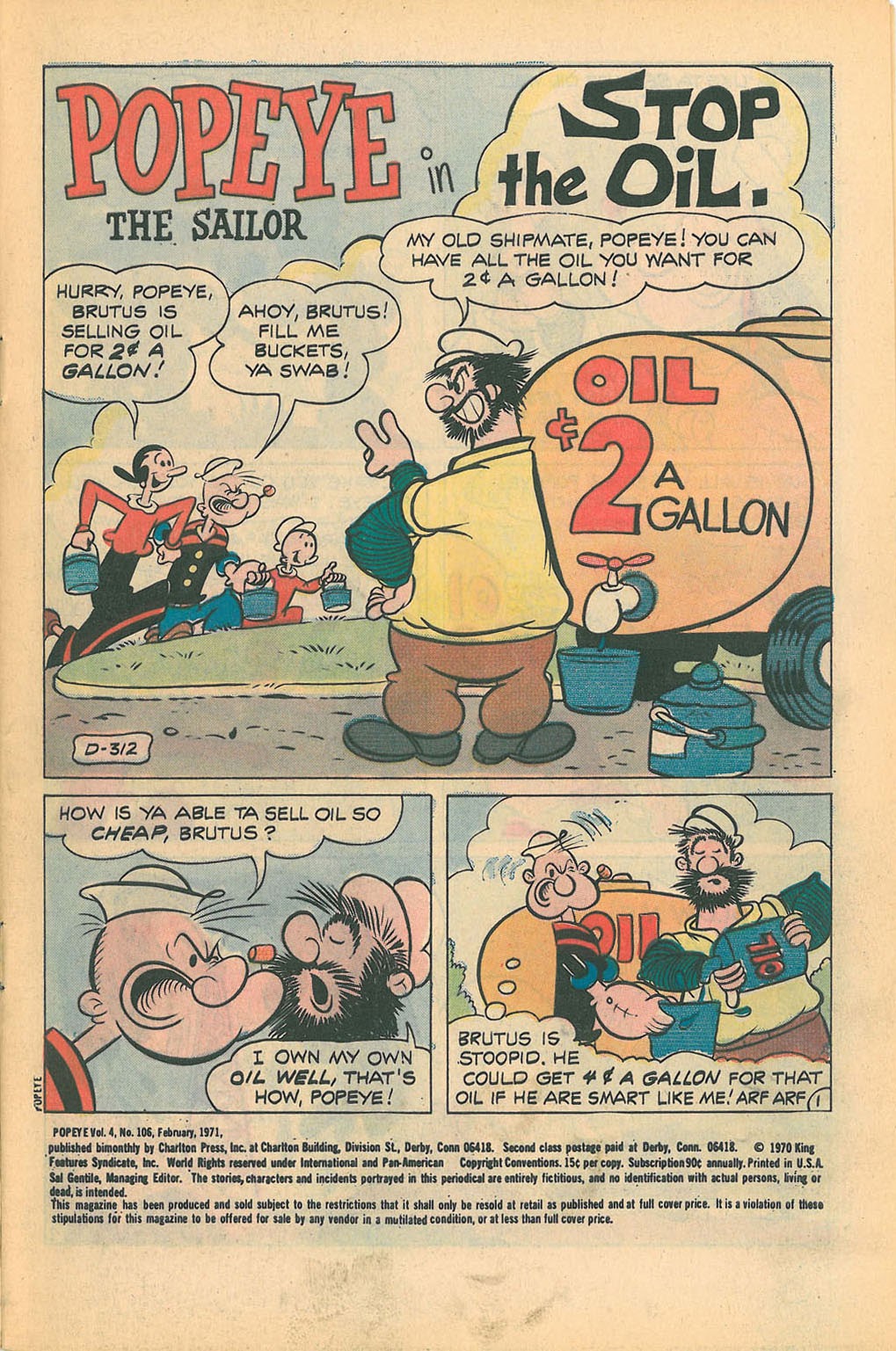 Read online Popeye (1948) comic -  Issue #106 - 3