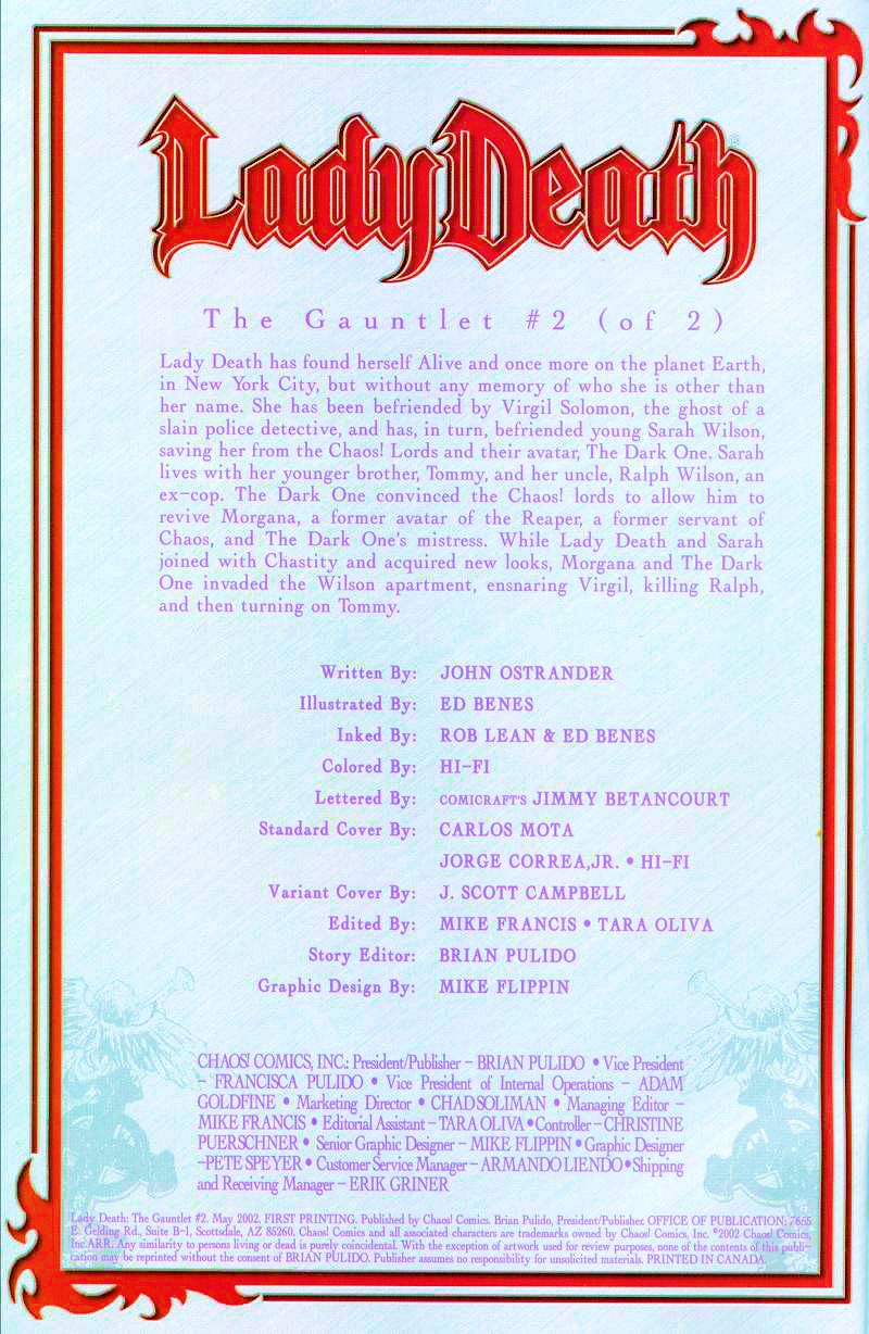 Read online Lady Death: The Gauntlet comic -  Issue #2 - 2