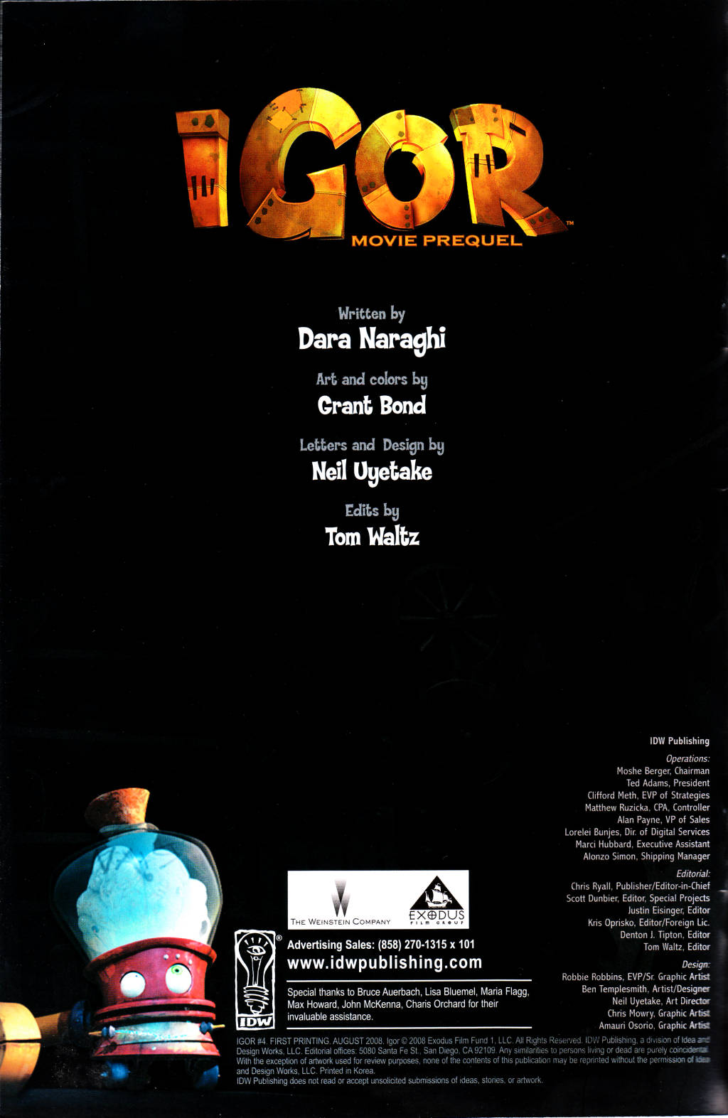 Read online Igor Movie Prequel comic -  Issue #4 - 2