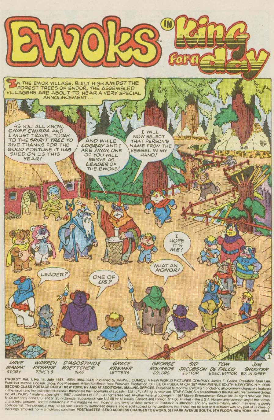 Read online Ewoks (1987) comic -  Issue #14 - 2