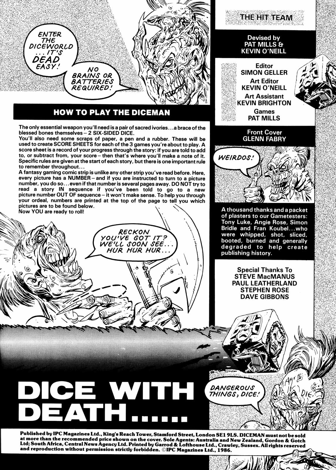 Read online Diceman comic -  Issue #1 - 3