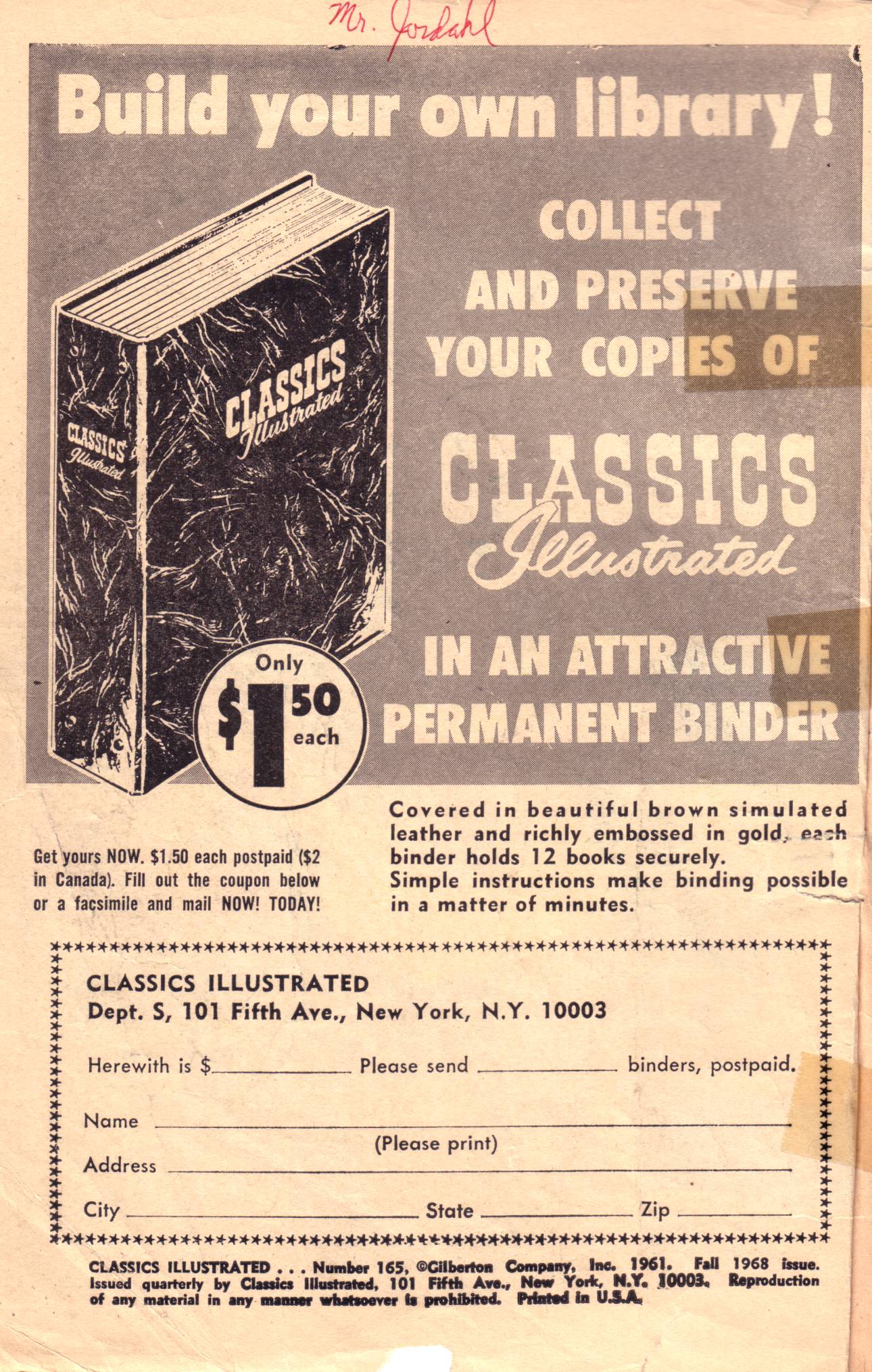 Read online Classics Illustrated comic -  Issue #165 - 2