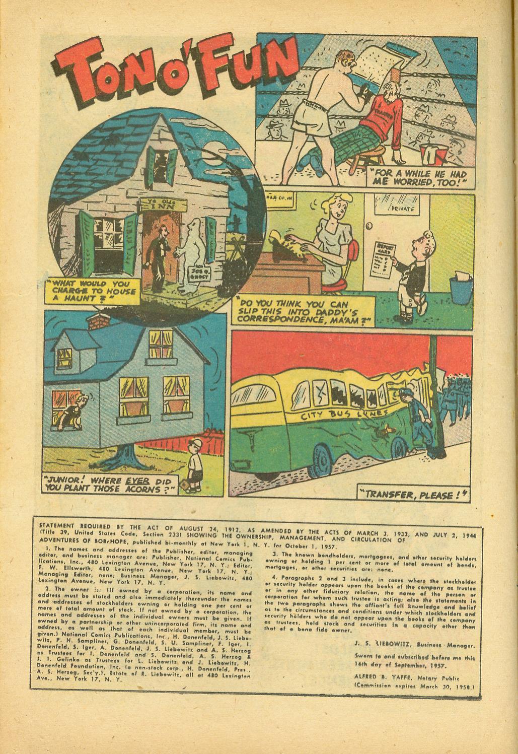 Read online The Adventures of Bob Hope comic -  Issue #49 - 12