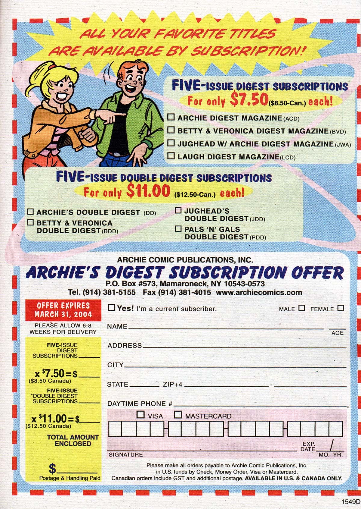 Read online Archie's Double Digest Magazine comic -  Issue #149 - 168