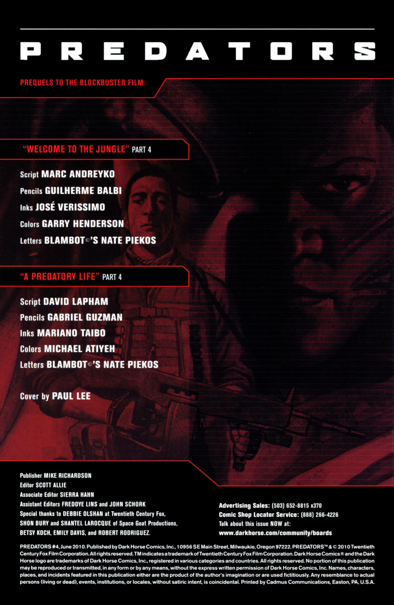 Read online Predators (2010) comic -  Issue #4 - 2