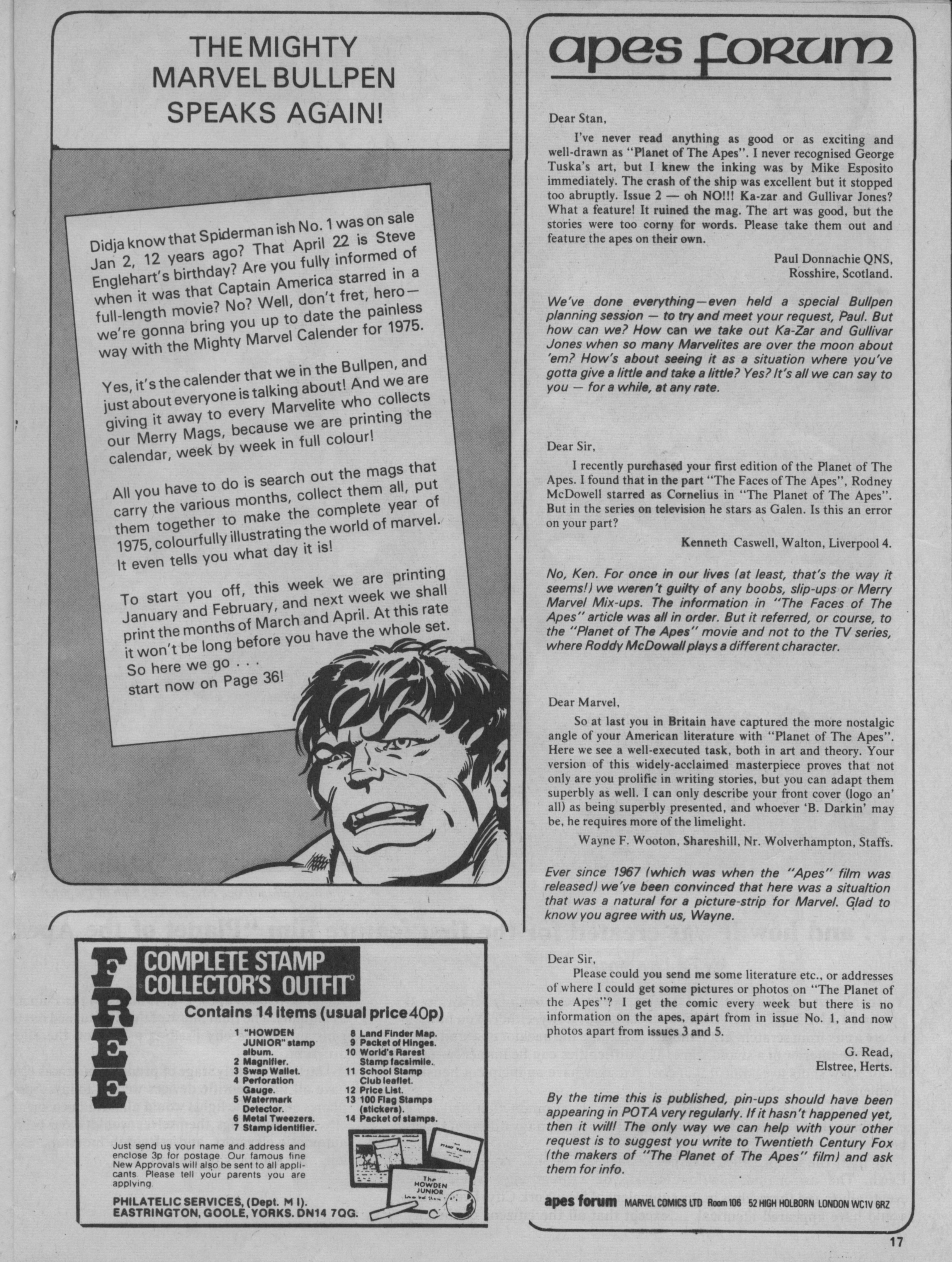 Read online Planet of the Apes (1974) comic -  Issue #12 - 17