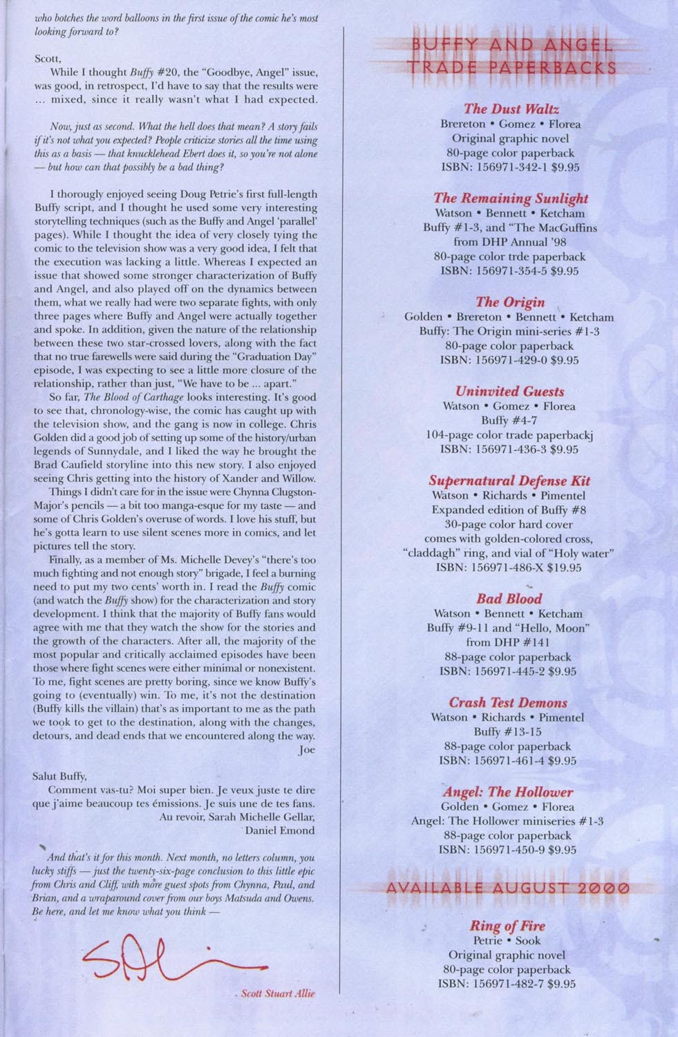 Read online Buffy the Vampire Slayer (1998) comic -  Issue #24 - 27