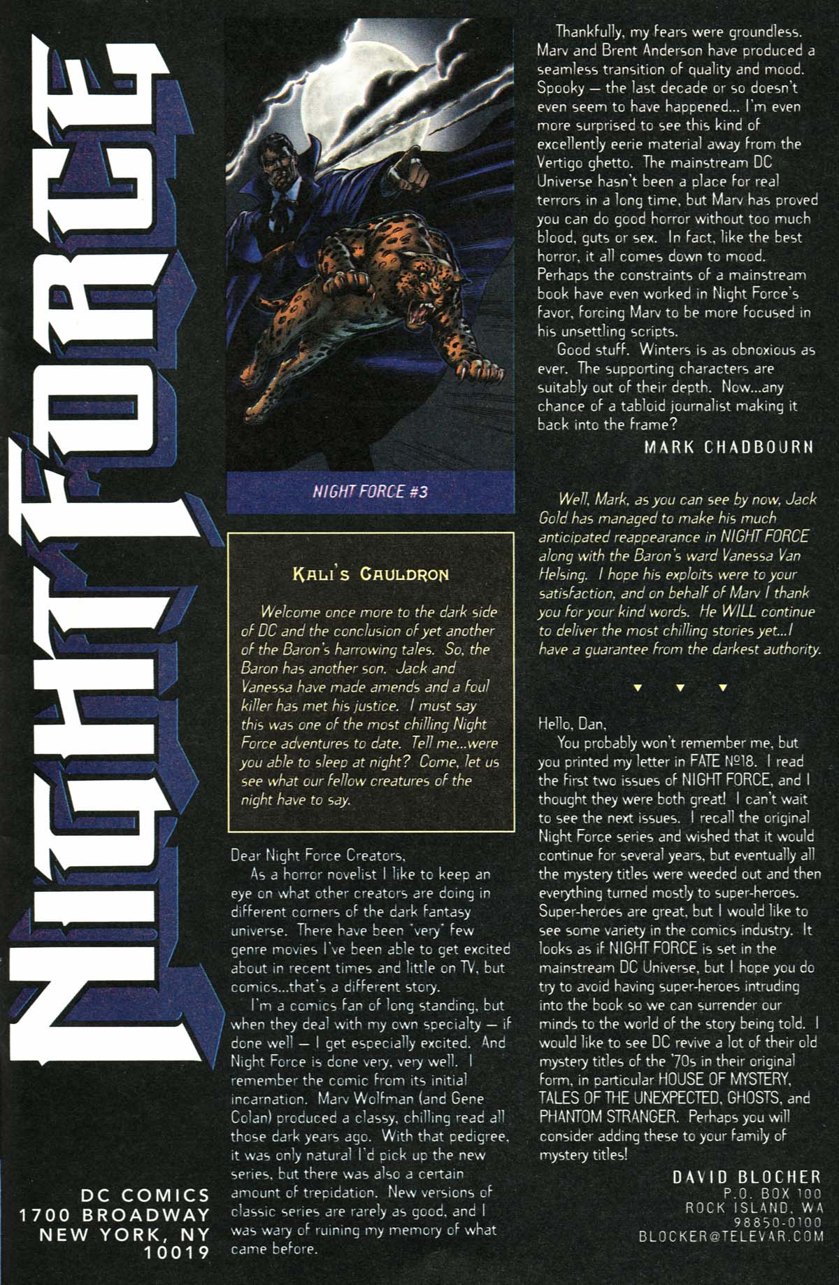 Read online Night Force comic -  Issue #7 - 25