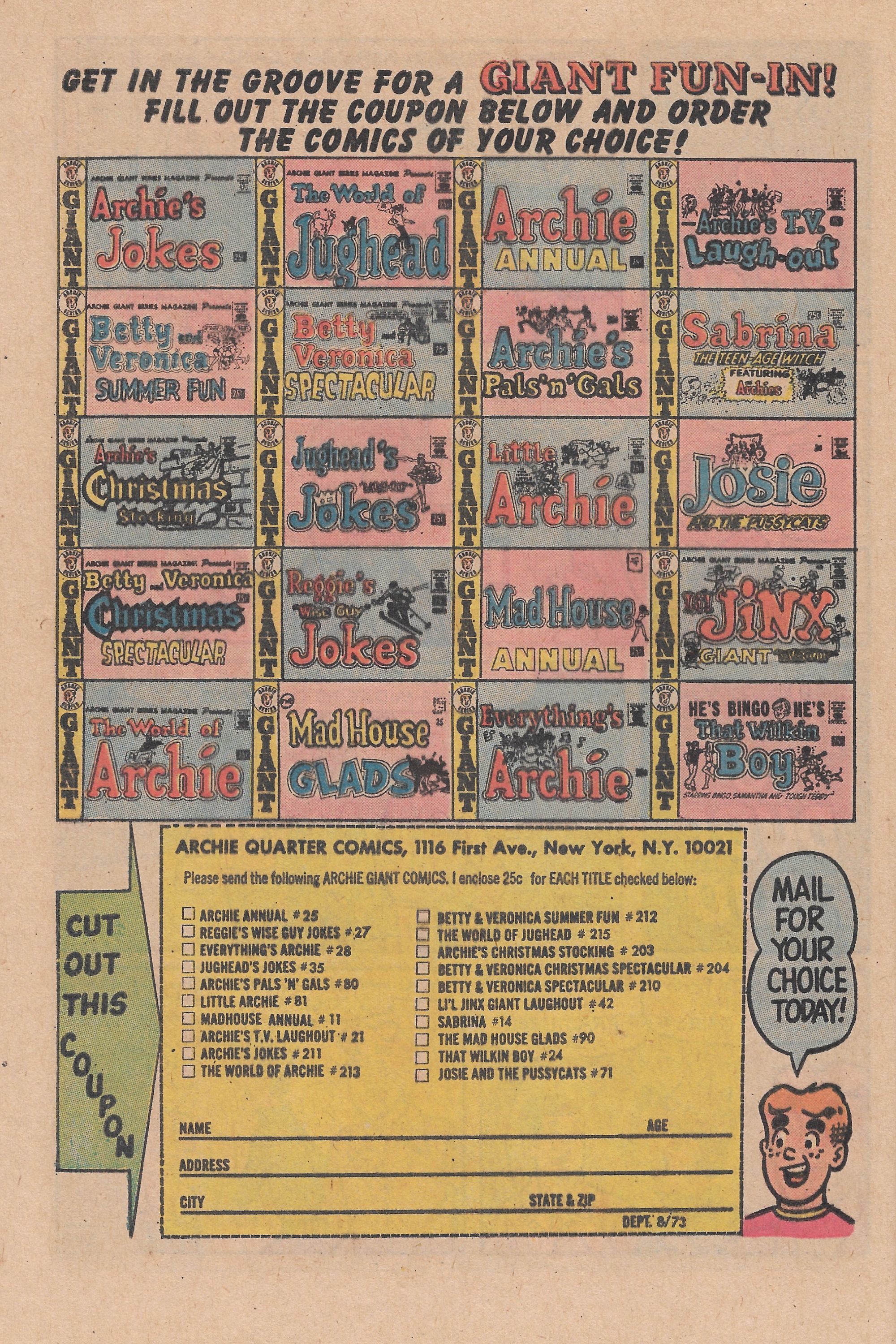 Read online Reggie's Wise Guy Jokes comic -  Issue #26 - 32