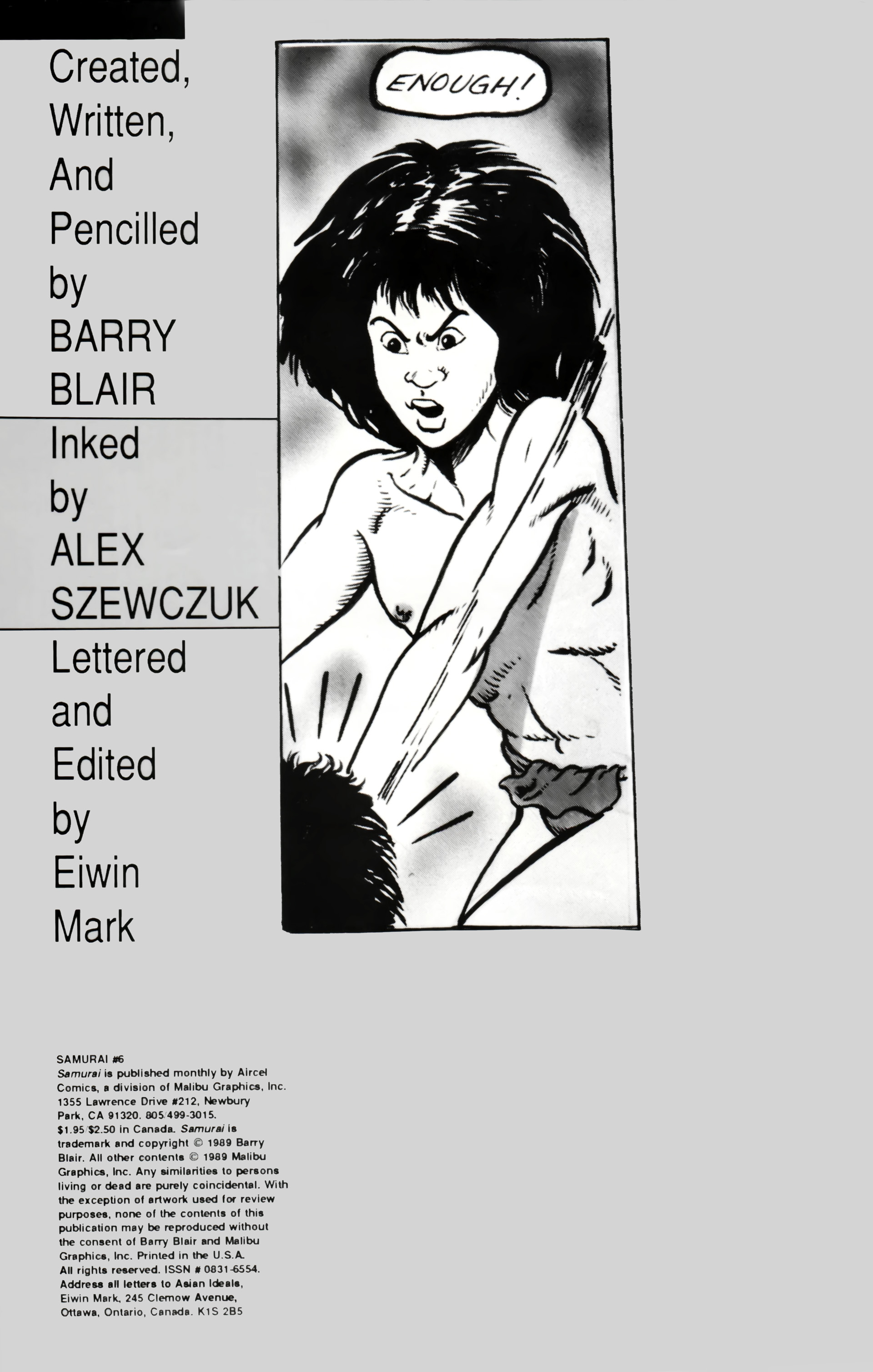 Read online Samurai (1988) comic -  Issue #6 - 2