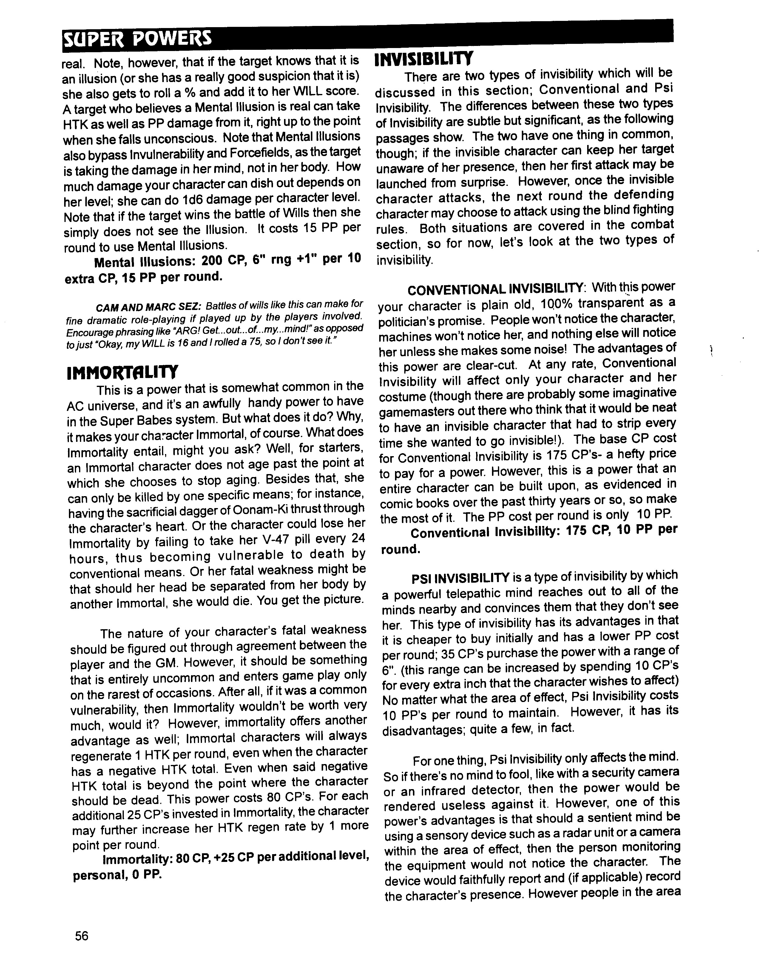 Read online Superbabes: The Femforce Role-Playing Game comic -  Issue # TPB - 58