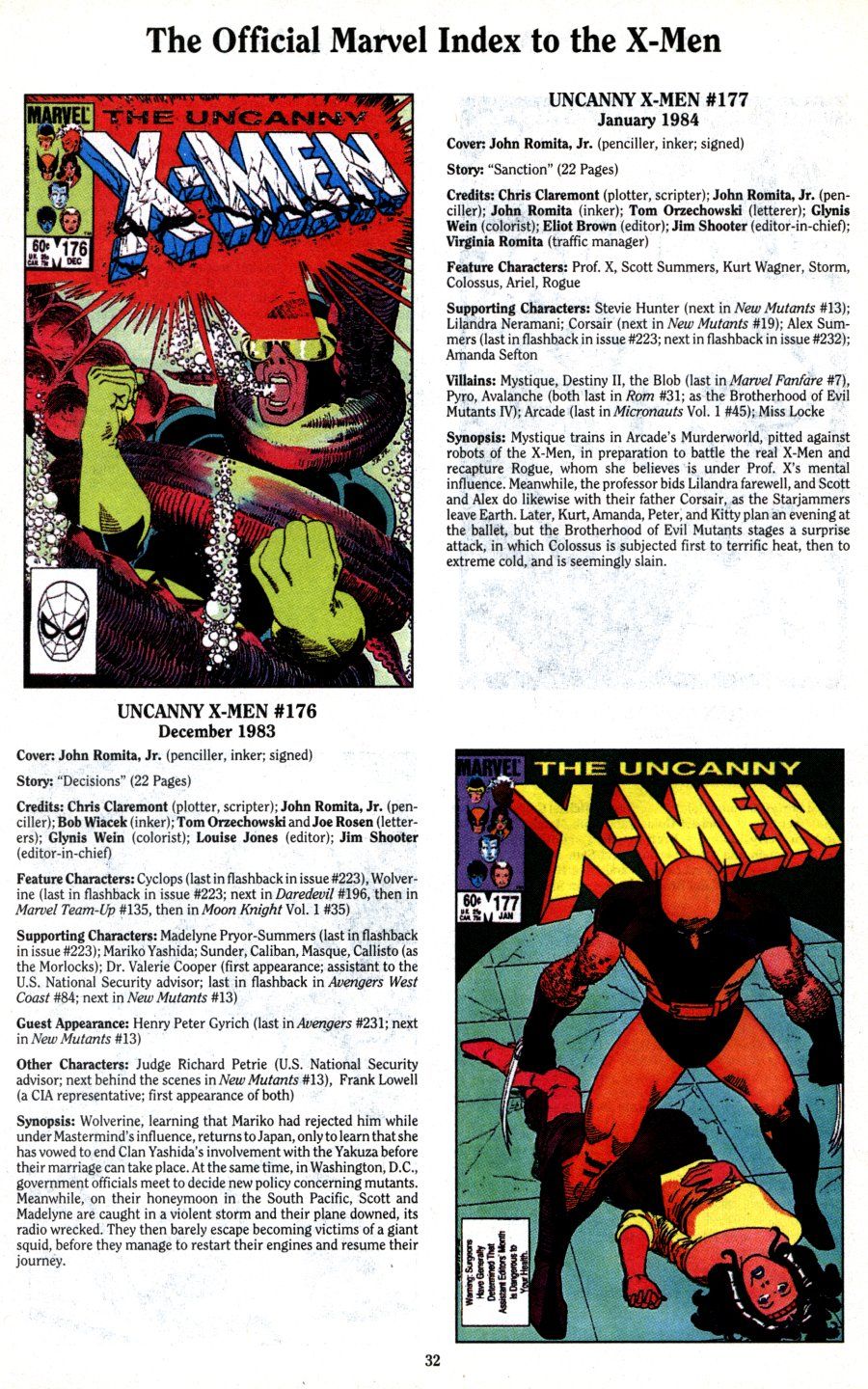 Read online The Official Marvel Index To The X-Men (1994) comic -  Issue #3 - 34