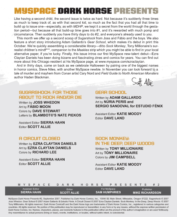 Read online MySpace Dark Horse Presents comic -  Issue #2 - 1