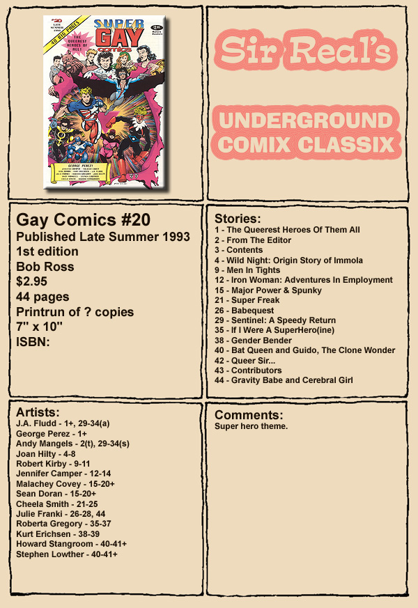 Read online Gay Comix (Gay Comics) comic -  Issue #21 - 1