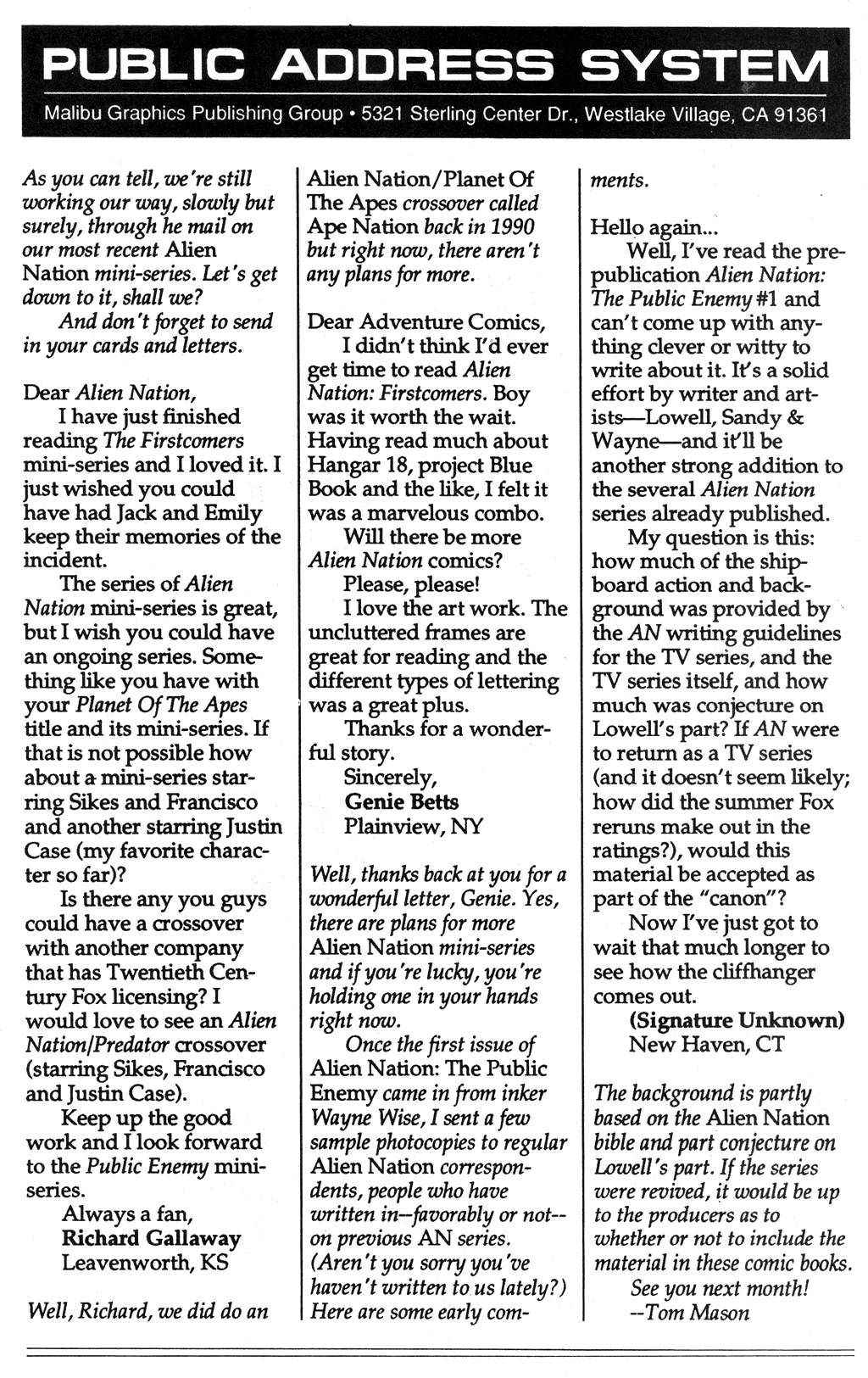 Read online Alien Nation: Public Enemy comic -  Issue #3 - 27