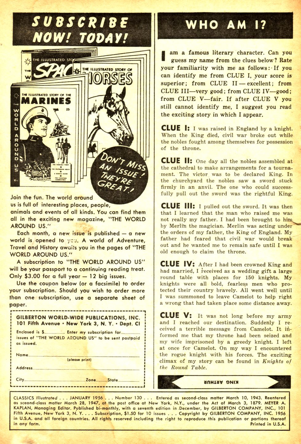 Read online Classics Illustrated comic -  Issue #130 - 2