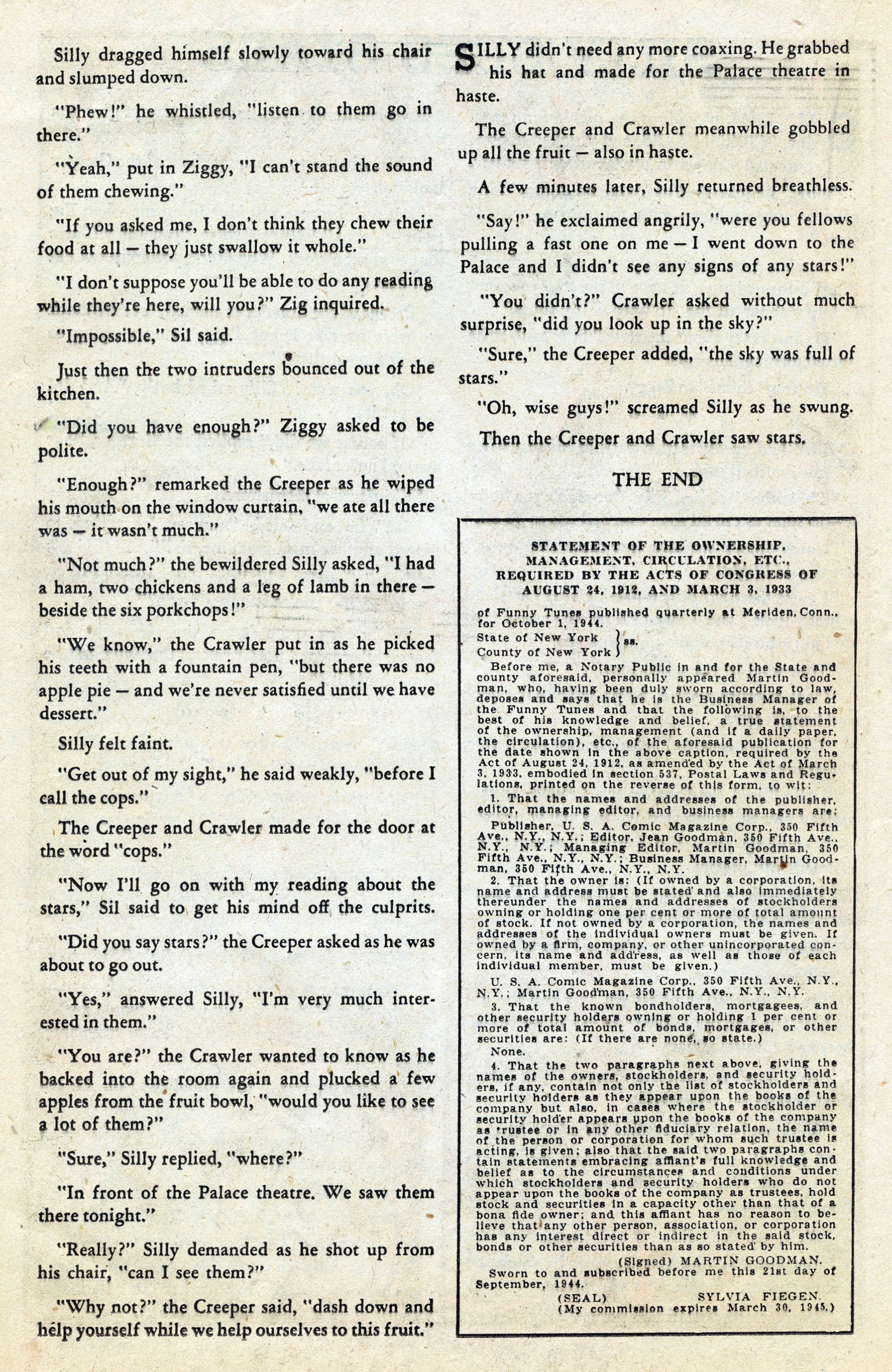 Read online Funny Tunes comic -  Issue #18 - 20