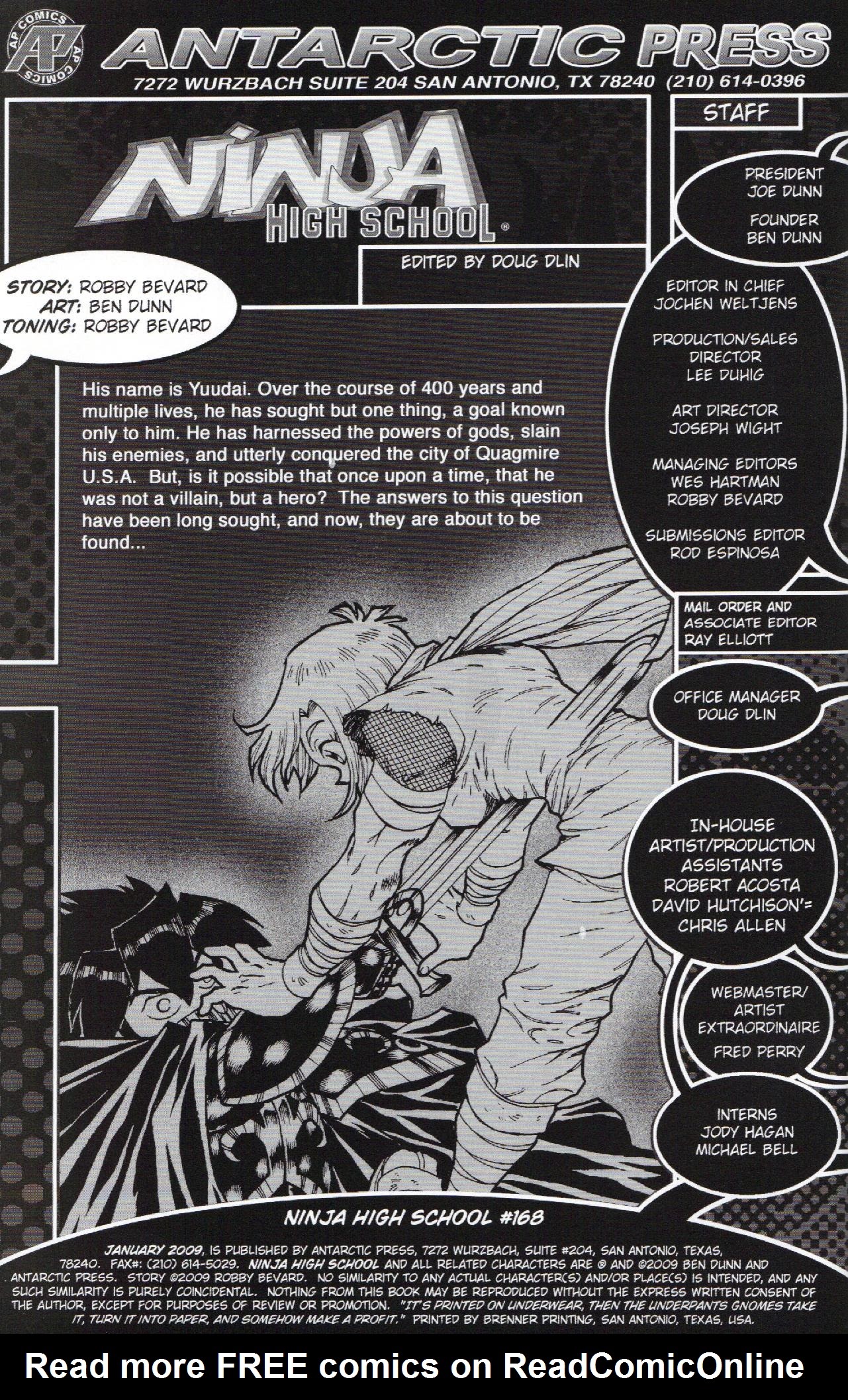 Read online Ninja High School (1986) comic -  Issue #168 - 2