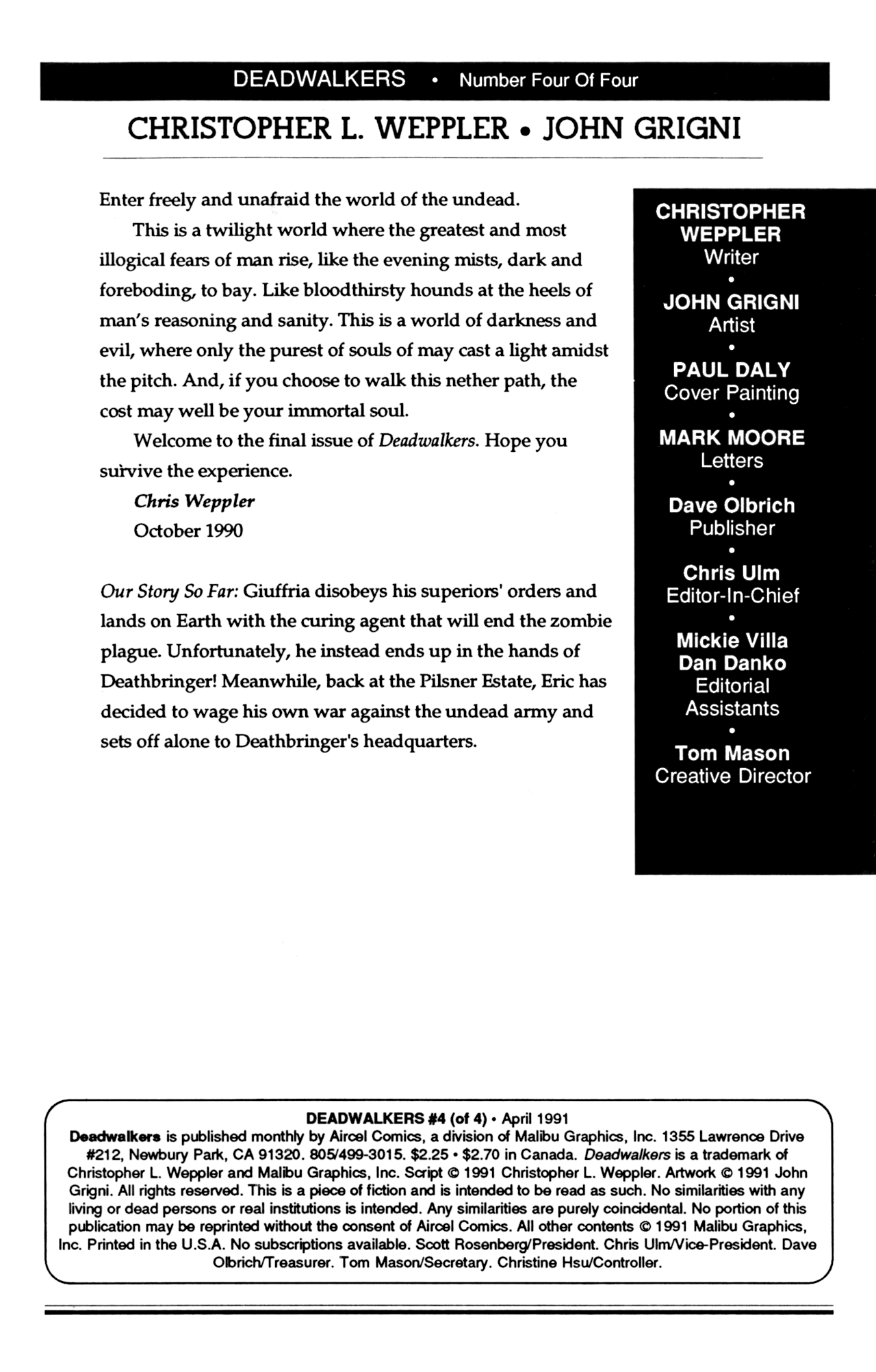 Read online Dead Walkers comic -  Issue #4 - 2