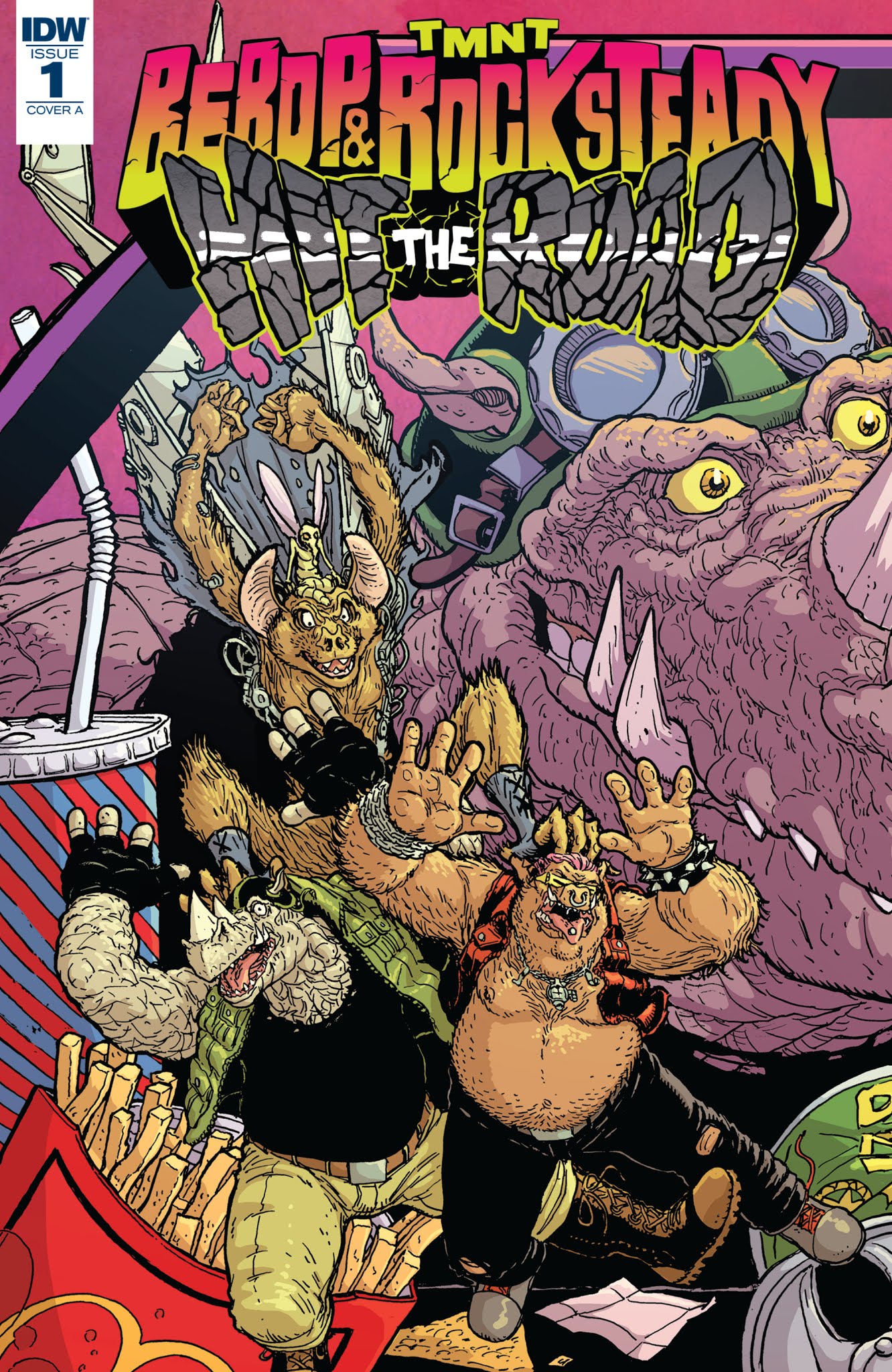 Read online Teenage Mutant Ninja Turtles: Bebop & Rocksteady Hit the Road comic -  Issue #1 - 1