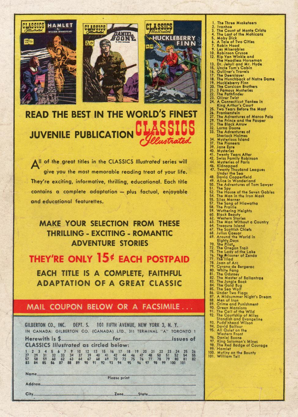 Read online Classics Illustrated comic -  Issue #101 - 52