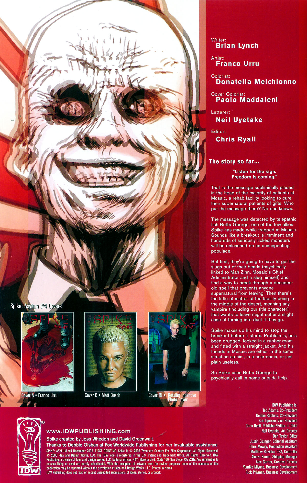Read online Spike: Asylum comic -  Issue #4 - 2