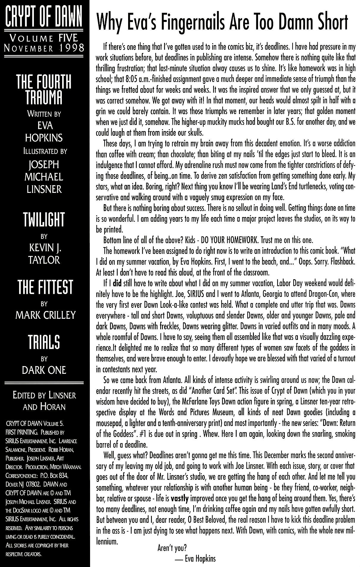 Read online Crypt of Dawn comic -  Issue #5 - 2