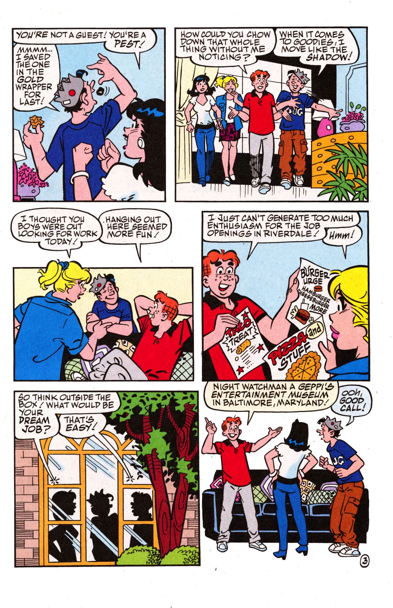 Read online Jughead Comics, Night at Geppi's Entertainment Museum, Free Comic Book Day Edition comic -  Issue # Full - 5