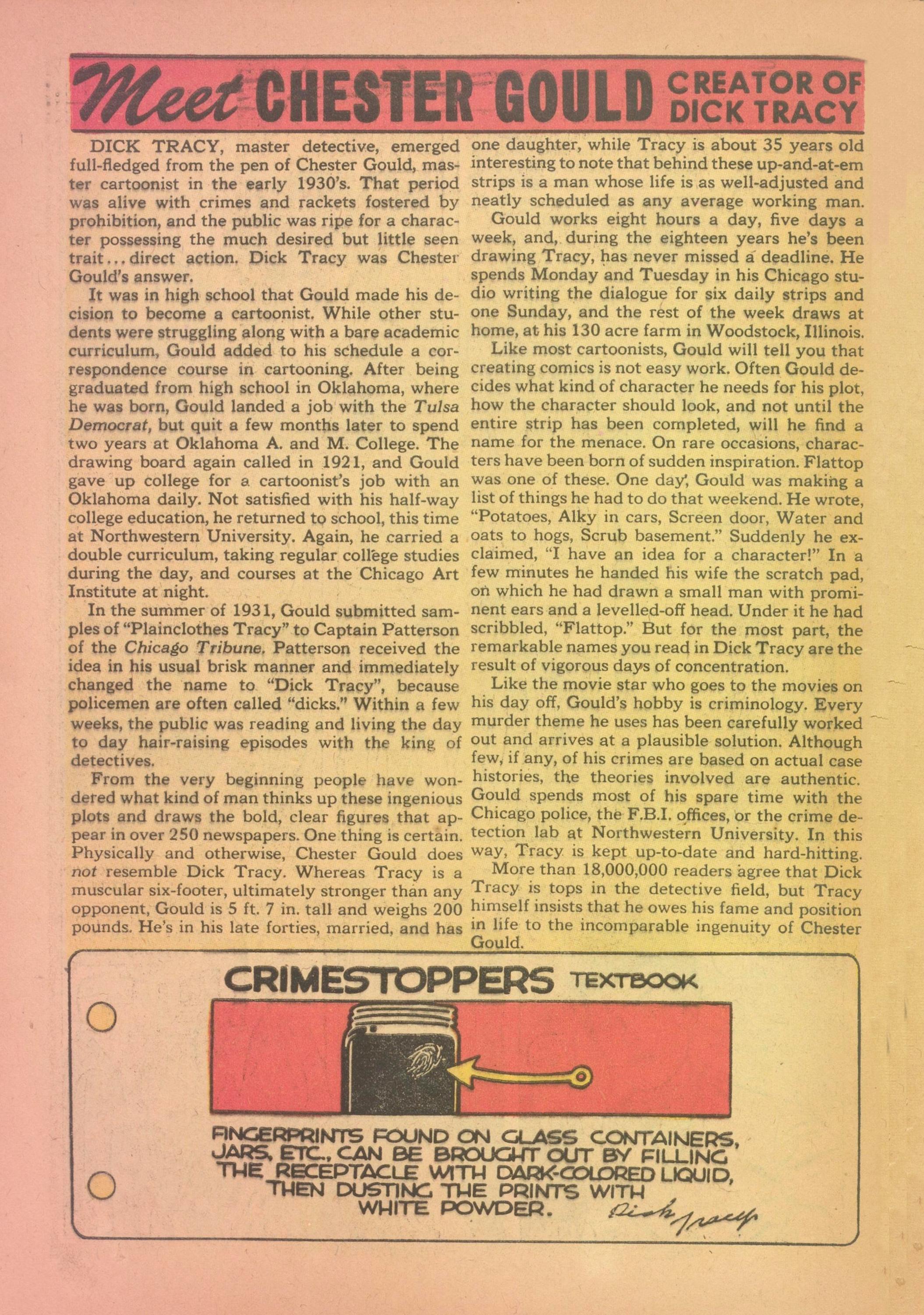 Read online Dick Tracy comic -  Issue #95 - 32
