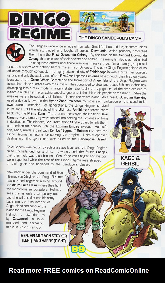 Read online Sonic the Hedgehog: The Complete Sonic Comic Encyclopedia comic -  Issue # TPB - 91