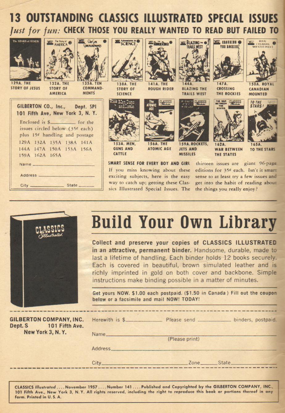 Read online Classics Illustrated comic -  Issue #141 - 2