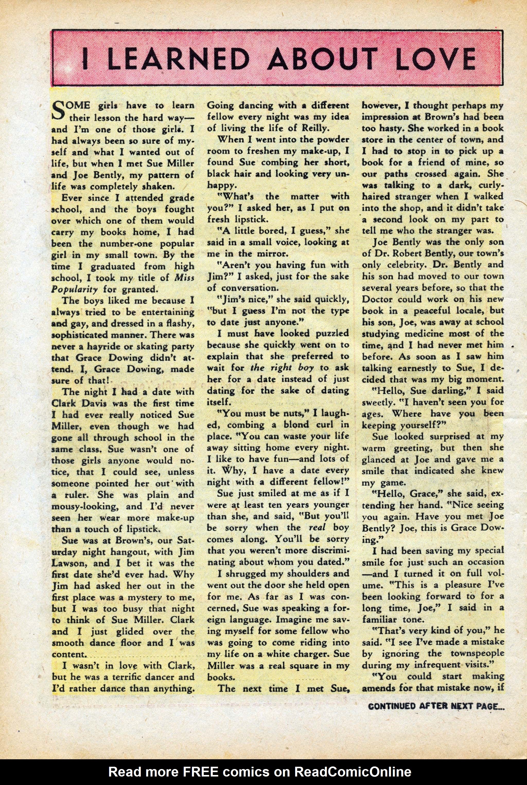 Read online Love Romances comic -  Issue #17 - 16