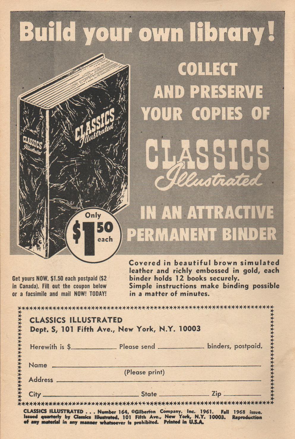Read online Classics Illustrated comic -  Issue #164 - 2