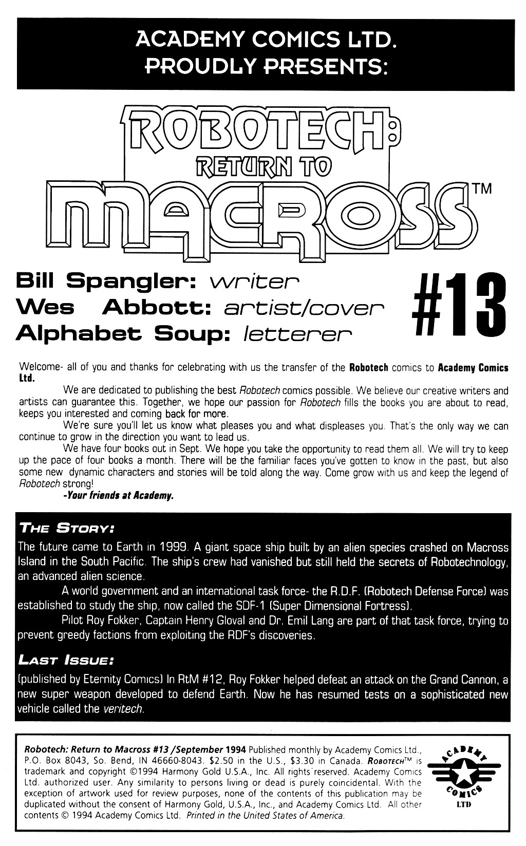 Read online Robotech: Return to Macross comic -  Issue #13 - 2