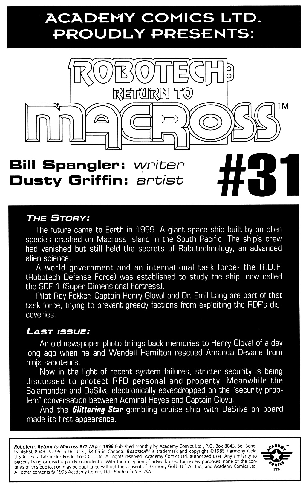 Read online Robotech: Return to Macross comic -  Issue #31 - 2